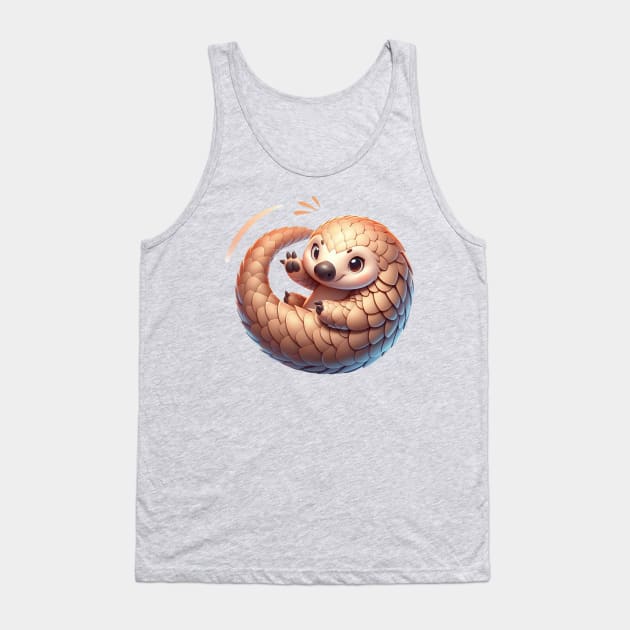 Adorable Pangolin Tank Top by Dmytro